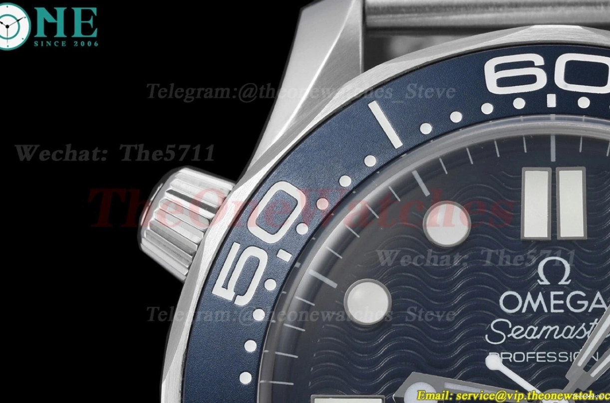 Dial Seamaster Mod SS 300m Blue SS James BLSF 42mm A8806 Bond 60th 0305